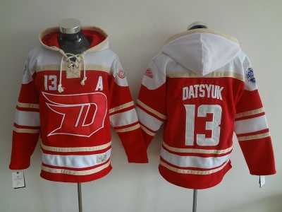 NHL Detroit Red Wings #13 Pavel Datsyuk Red jerseys(pullover hooded sweatshirt)