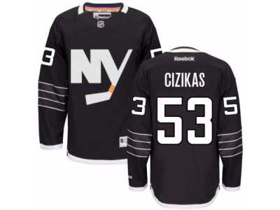 Men's Reebok New York Islanders #53 Casey Cizikas Authentic Black Third NHL Jersey