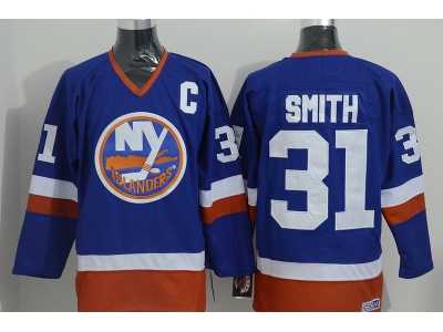 NHL New York Islanders #31 Billy Smith blue Jerseys