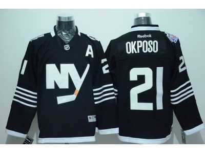 New York Islanders #21 Kyle Okposo Black Alternate Stitched NHL Jersey