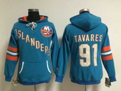 NHL New York Islanders #91 John Tavares blue (pullover hooded sweatshirt)