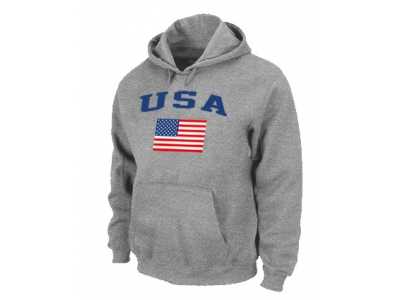 USA Olympics USA Flag Pullover Hoodie L.Grey