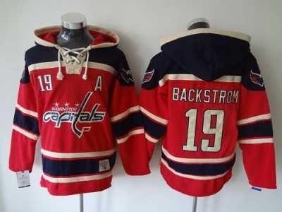 NHL Washington Capitals #19 Nicklas Backstrom Red Sawyer Hooded Sweatshirt Stitched jerseys