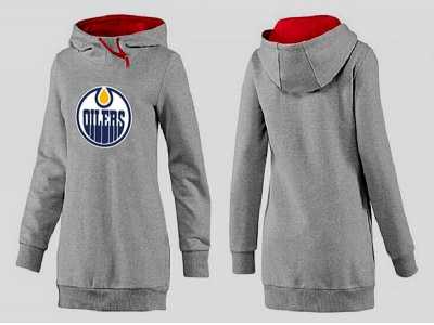 NHL Women Edmonton Oilers Logo Pullover Hoodie 4