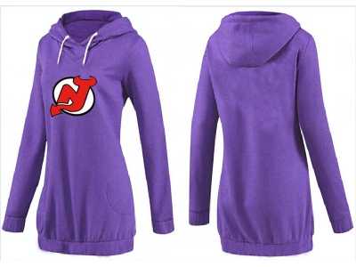 NHL Women New Jersey Devils Logo Pullover Hoodie 10