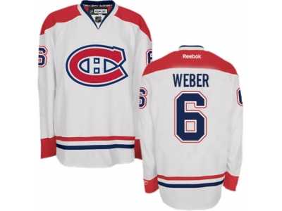 Women's Reebok Montreal Canadiens #6 Shea Weber Premier White Away NHL Jersey