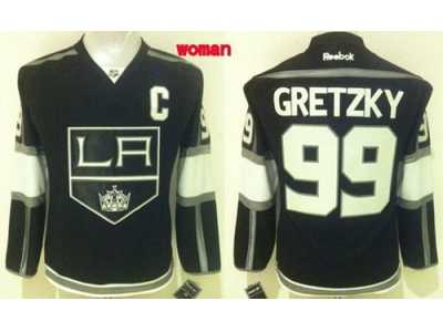 Women Los Angeles Kings #99 Wayne Gretzky Black Home Stitched NHL Jersey