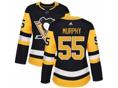 Women's Adidas Pittsburgh Penguins #55 Larry Murphy Premier Black Home NHL Jersey