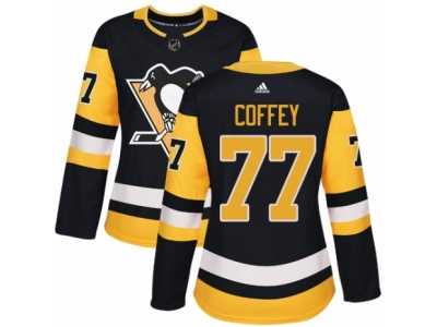 Women's Adidas Pittsburgh Penguins #77 Paul Coffey Premier Black Home NHL Jersey
