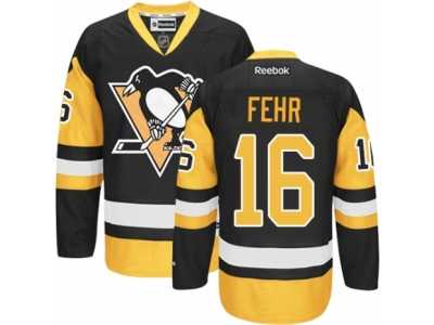 Women's Reebok Pittsburgh Penguins #16 Eric Fehr Premier Black Gold Third NHL Jersey