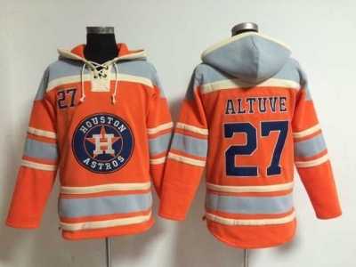 mlb jerseys Houston Astros #27 Jose Altuve Orange[pullover hooded sweatshirt]