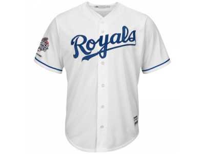 Youth Kansas City Royals Blank White Cool Base 2015 World Series Champions MLB Jersey