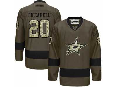 Dallas Stars #20 Dino Ciccarelli Green Salute to Service Stitched NHL Jersey