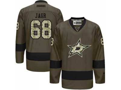 Dallas Stars #68 Jaromir Jagr Green Salute to Service Stitched NHL Jersey