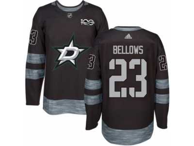 Men's Adidas Dallas Stars #23 Brian Bellows Authentic Black 1917-2017 100th Anniversary NHL Jersey