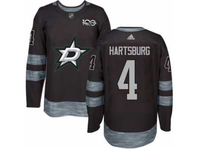 Men's Adidas Dallas Stars #4 Craig Hartsburg Authentic Black 1917-2017 100th Anniversary NHL Jersey