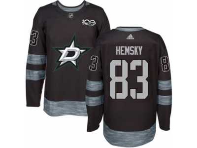 Men's Adidas Dallas Stars #83 Ales Hemsky Authentic Black 1917-2017 100th Anniversary NHL Jersey