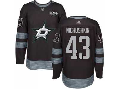 Men's Dallas Stars #43 Valeri Nichushkin Black 1917-2017 100th Anniversary Stitched NHL Jersey
