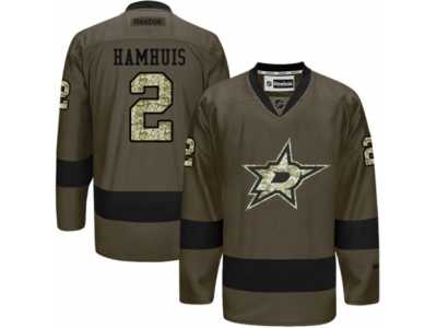Men's Reebok Dallas Stars #2 Dan Hamhuis Authentic Green Salute to Service NHL Jersey
