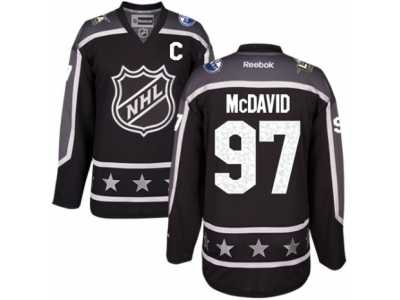 Women's Reebok Edmonton Oilers #97 Connor McDavid Authentic Black Pacific Division 2017 All-Star NHL Jersey
