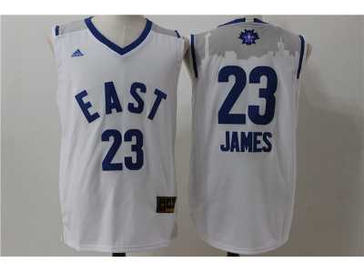 2016 NBA All Star NBA Cleveland Cavaliers #23 LeBron James White jerseys