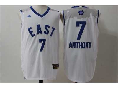 2016 NBA All Star NBA New York Knicks #7 Carmelo Anthony White jerseys