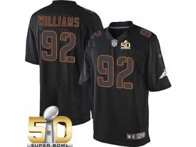 Nike Denver Broncos #92 Sylvester Williams Black Impact Super Bowl 50 Men's Stitched NFL Limited Jersey