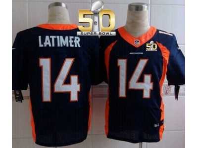 Nike Denver Broncos #14 Cody Latimer Navy Blue Alternate Super Bowl 50 Men's Stitched NFL New Elite Jersey