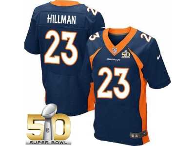 Nike Denver Broncos #23 Ronnie Hillman Navy Blue Alternate Super Bowl 50 Men's Stitched NFL New Elite Jersey