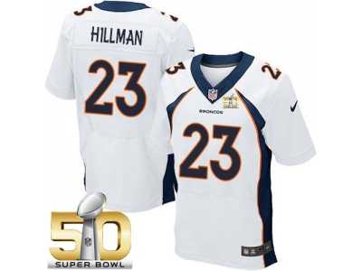 Nike Denver Broncos #23 Ronnie Hillman White Super Bowl 50 Men's Stitched NFL New Elite Jersey