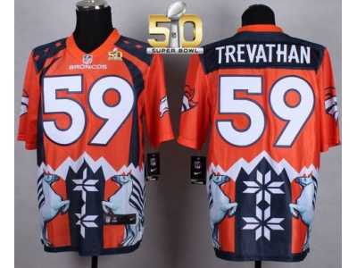 Nike Denver Broncos #59 Danny Trevathan Orange Super Bowl 50 Men's Stitched NFL Elite Noble Fashion Jersey