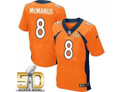Nike Denver Broncos #8 Brandon McManus Orange Team Color Super Bowl 50 Men's Stitched NFL New Elite Jersey