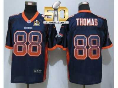 Nike Denver Broncos #88 Demaryius Thomas Navy Blue Alternate Super Bowl 50 Men's Stitched NFL Elite Drift Fashion Jersey