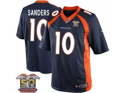 Youth Nike Broncos #10 Emmanuel Sanders Navy Blue NFL Alternate Super Bowl 50 Champions Elite Jersey