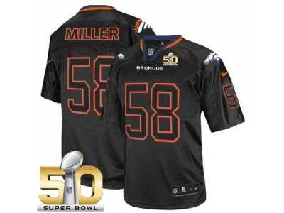 Youth Nike Broncos #58 Von Miller Lights Out Black Super Bowl 50 Stitched Jersey