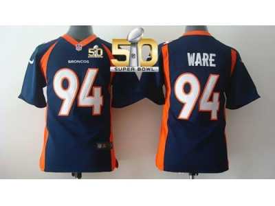 Youth Nike Broncos #94 DeMarcus Ware Blue Alternate Super Bowl 50 Stitched Jersey