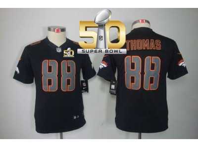 Youth Nike Denver Broncos #88 Demaryius Thomas Black Impact Super Bowl 50 Stitched Jersey