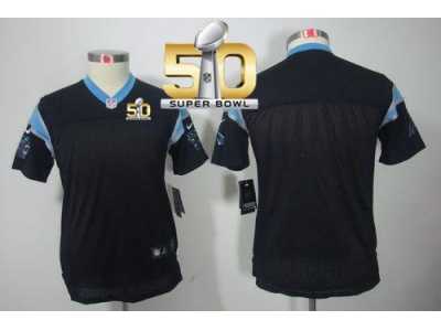 Youth Nike Panthers Blank Black Team Color Super Bowl 50 Stitched Jersey