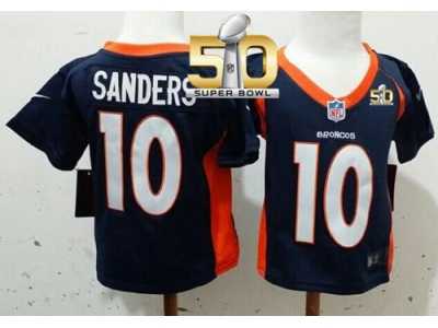 Toddler Nike Broncos #10 Emmanuel Sanders Navy Blue Alternate Super Bowl 50 Stitched Jersey
