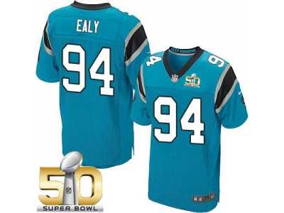 Nike Carolina Panthers #94 Kony Ealy Blue Alternate Super Bowl 50 Men's Stitched NFL Elite Jersey
