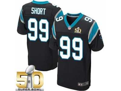 Nike Carolina Panthers #99 Kawann Short Black Team Color Super Bowl 50 Men's Stitched NFL Elite Jersey