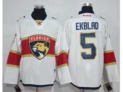 Men Florida Panthers #5 Aaron Ekblad White Road Stitched NHL Jersey