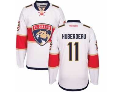 Men's Reebok Florida Panthers #11 Jonathan Huberdeau Authentic White Away NHL New Jersey
