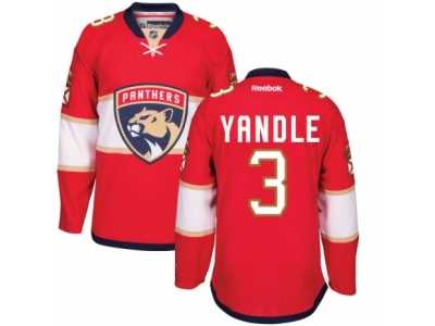 Men's Reebok Florida Panthers #3 Keith Yandle Authentic Red Home NHL Jersey