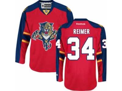 Men's Reebok Florida Panthers #34 James Reimer Premier Red Home NHL Jersey