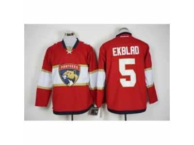 Men's Reebok Florida Panthers #5 Aaron Ekblad Authentic Red Home New NHL Jersey