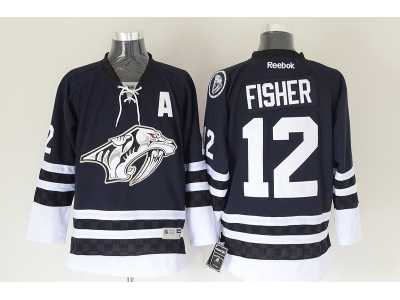 NHL Nashville Predators #12 Mike Fisher Dark blue jerseys