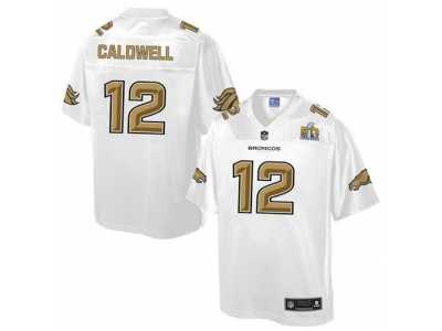 Nike Denver Broncos #12 Andre Caldwell White Men's NFL Pro Line Super Bowl 50 Fashion Game Jersey