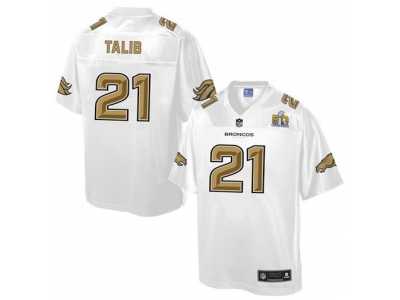 Nike Denver Broncos #21 Aqib Talib White Men's NFL Pro Line Super Bowl 50 Fashion Game Jersey