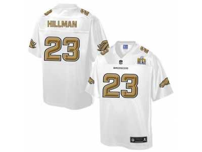 Nike Denver Broncos #23 Ronnie Hillman White Men's NFL Pro Line Super Bowl 50 Fashion Game Jersey